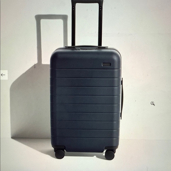 NWT in box Away Navy Blue Travel Carry-On Suitcase.  Untouched! - Picture 1 of 6